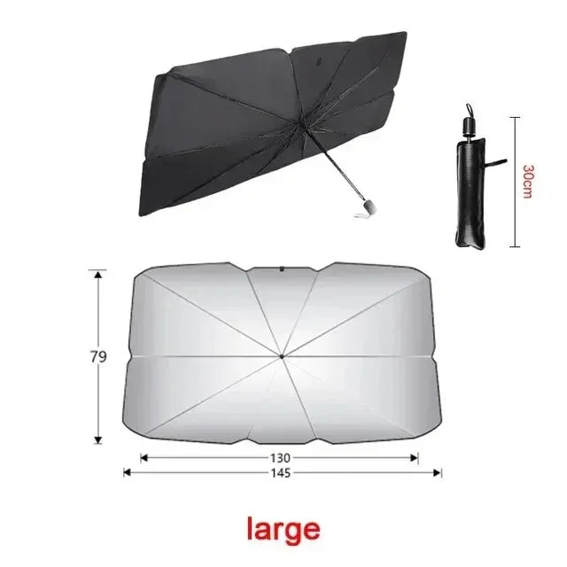 Karvixa Folding Car Windshield Sun Shade Umbrella – UV & Heat Protection