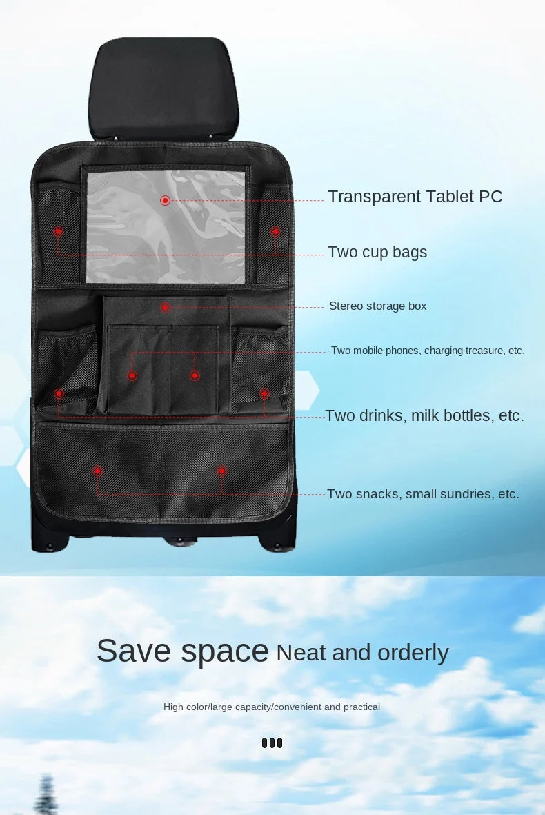 Karvixa Back Seat Organiser with Touch-Screen Tablet Holder