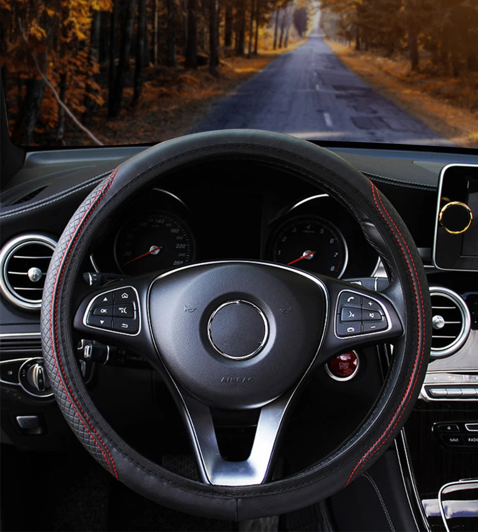 Karvixa Full-Wrap Steering Wheel Cover – 37–39cm