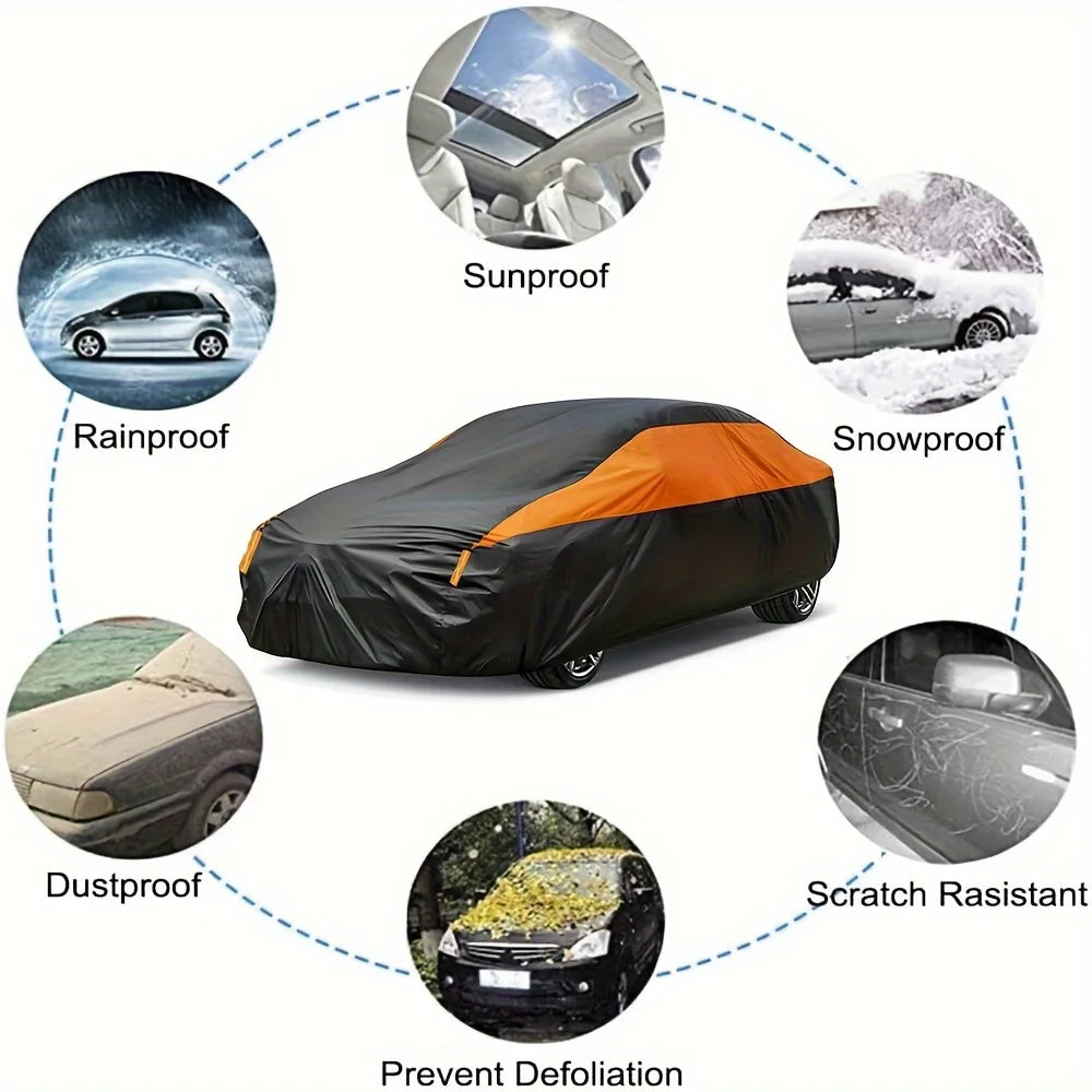 Karvixa Outdoor Car Cover – Waterproof, UV, Rain & Snow Protection