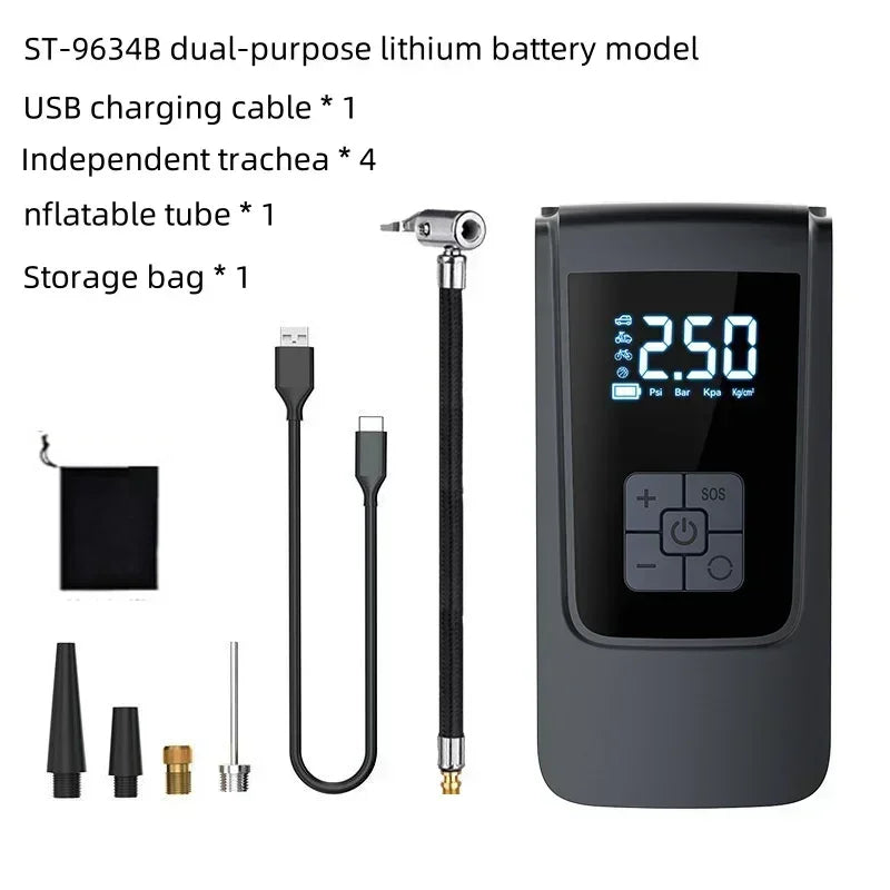 Karvixa Portable Car Tyre Inflator – Electric Air Compressor Pump