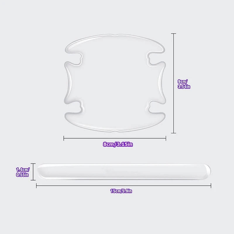 Karvixa Car Door Handle Scratch Protectors – Transparent Anti-Collision Stickers