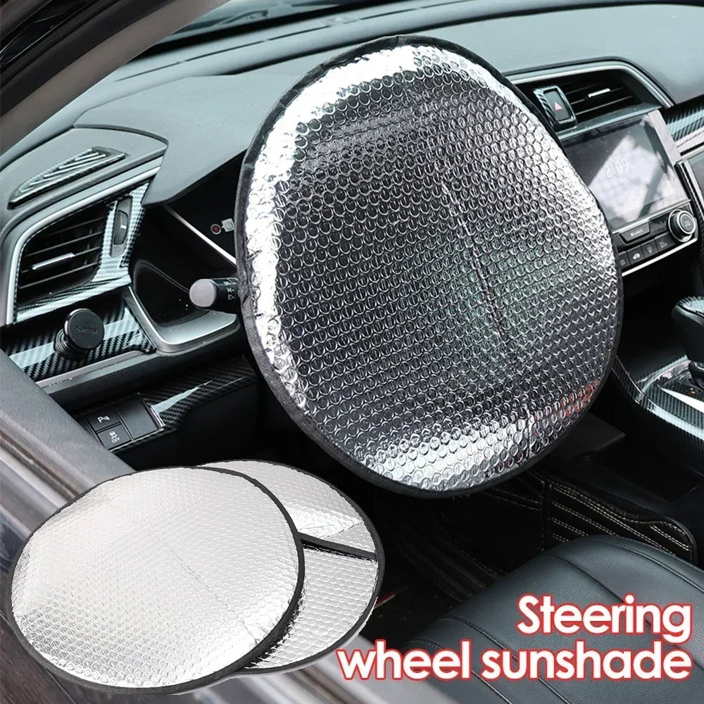 Karvixa Steering Wheel Sun Shade – Foldable UV & Heat Protection