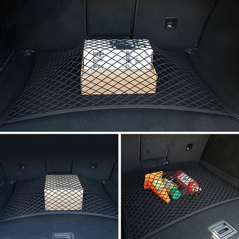 Karvixa Elastic Car Boot Cargo Net – Universal Luggage Storage Organiser