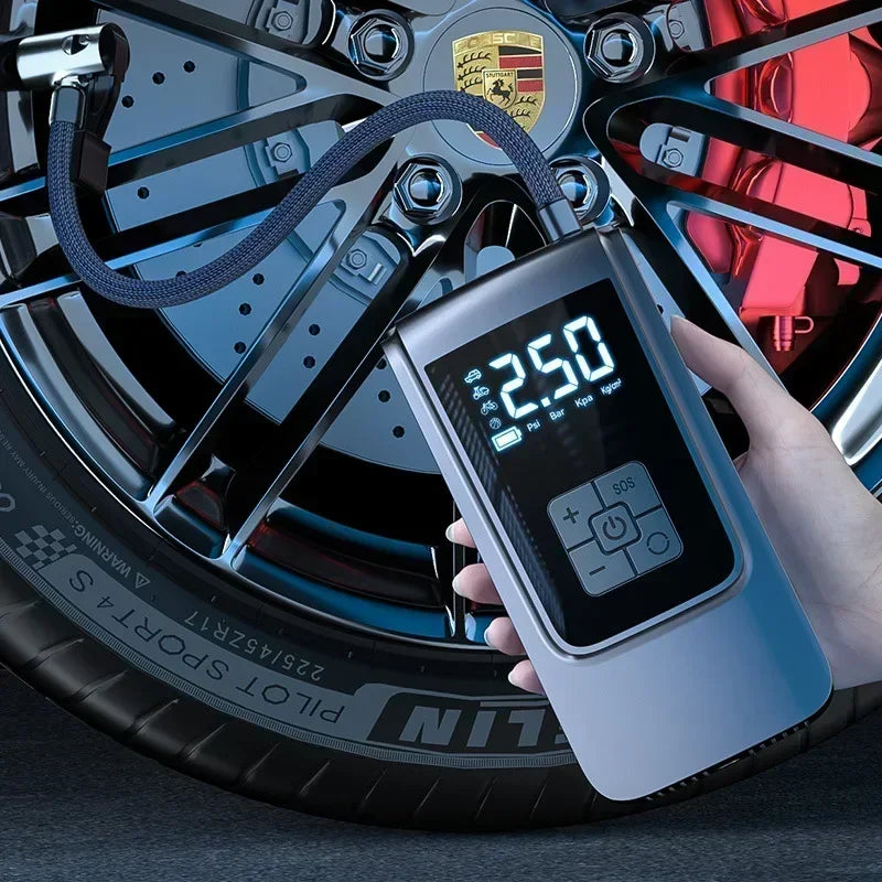 Karvixa Portable Car Tyre Inflator – Electric Air Compressor Pump