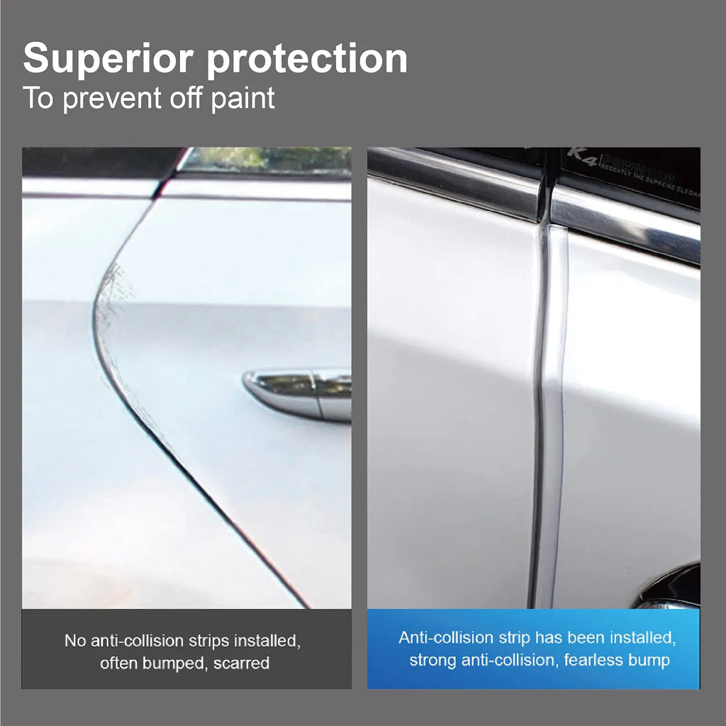 Karvixa 5M Clear Chrome U-Shape Car Door Edge Guard