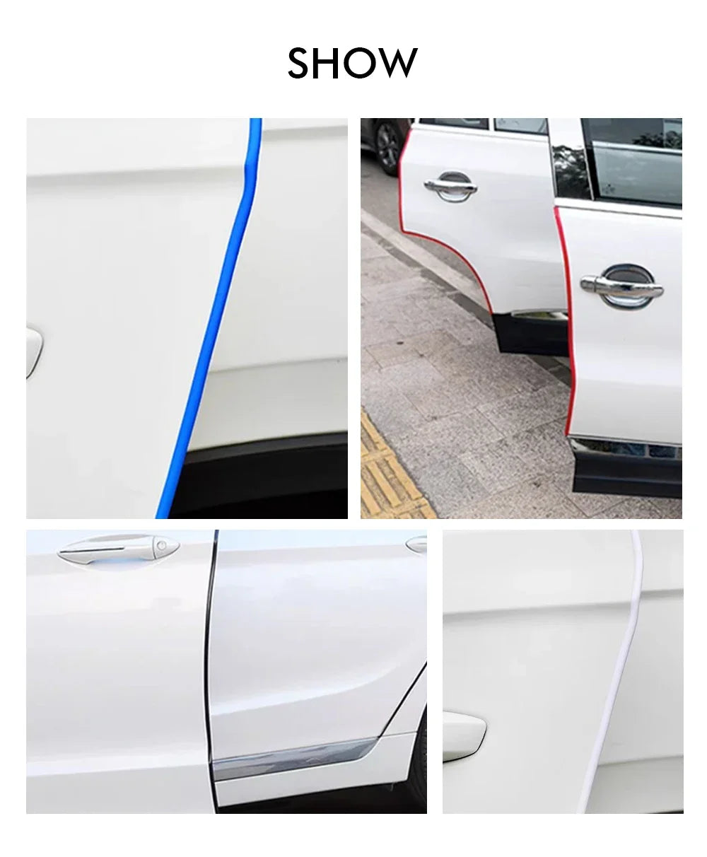 Karvixa 5M Clear Chrome U-Shape Car Door Edge Guard