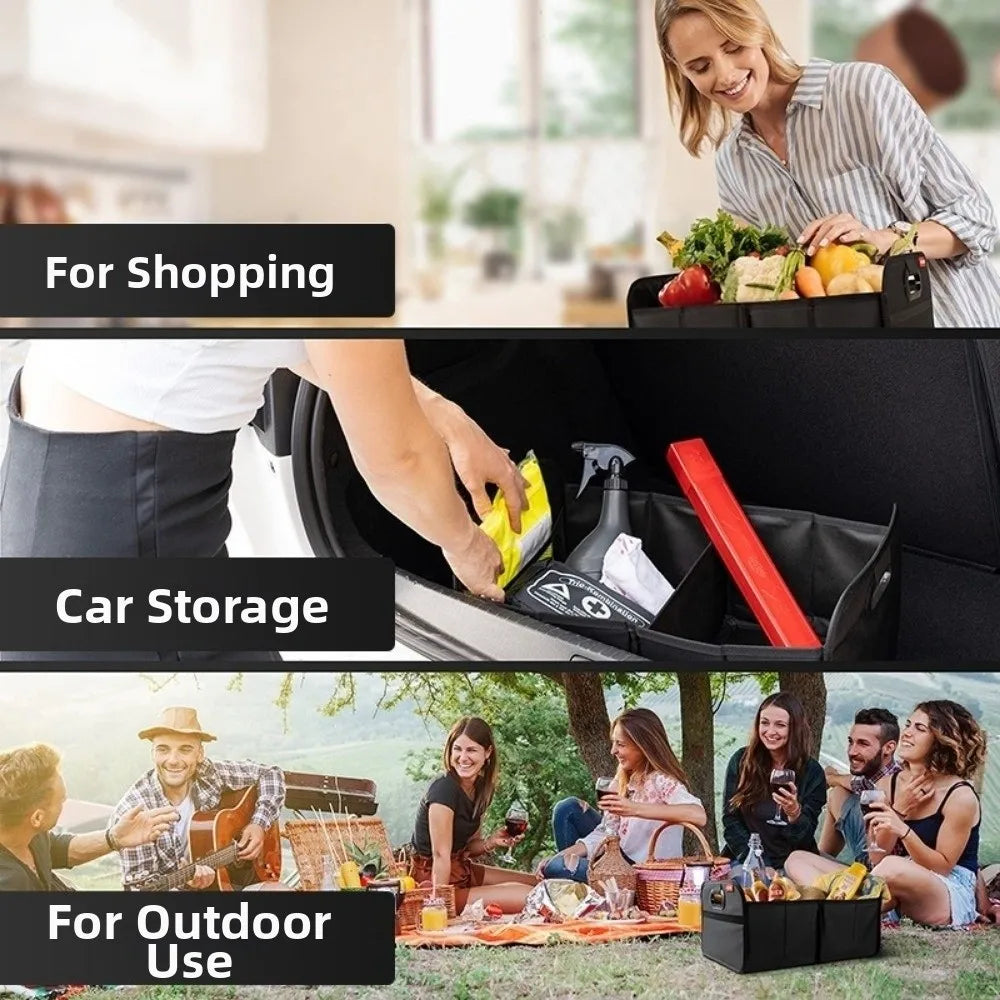 Karvixa Foldable Car Boot Organiser – Large Capacity Oxford Cloth Storage Box