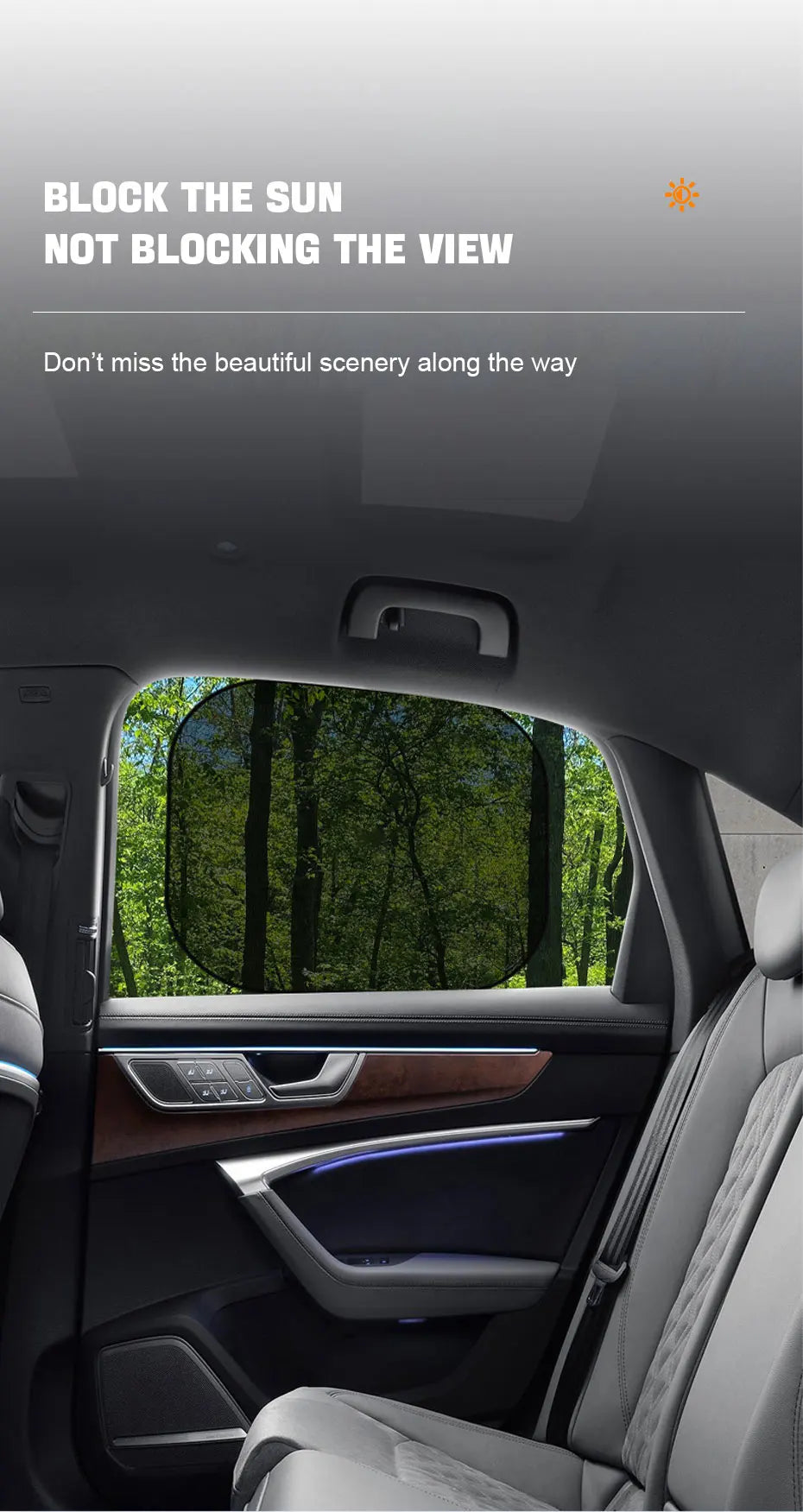 Karvixa Car Side Window Sun Shades – UV Protection, 2 Pack