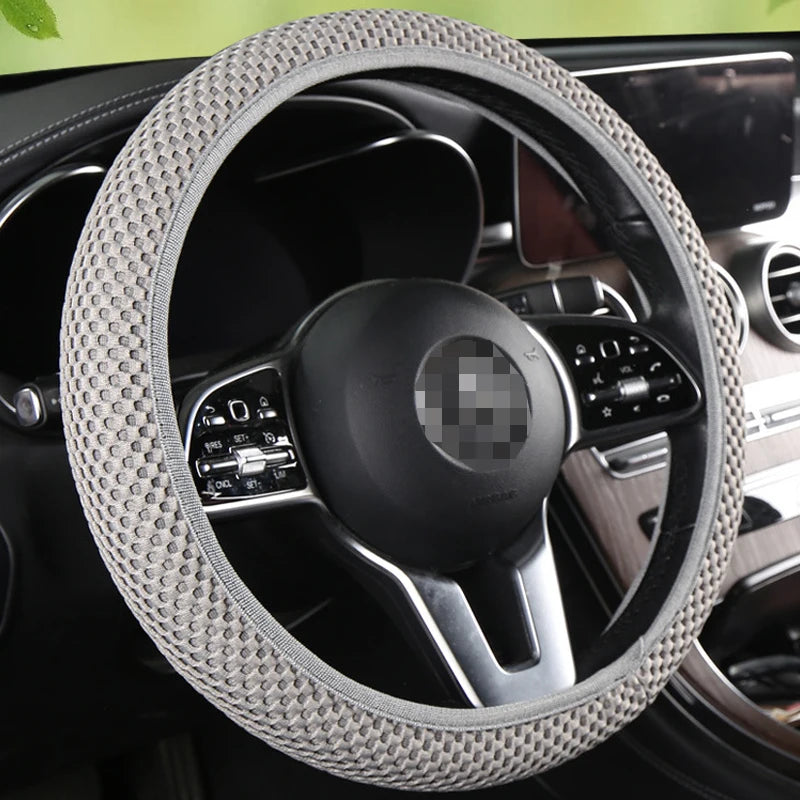 Karvixa 38cm Steering Wheel Cover – Anti-Slip & Durable Fabric