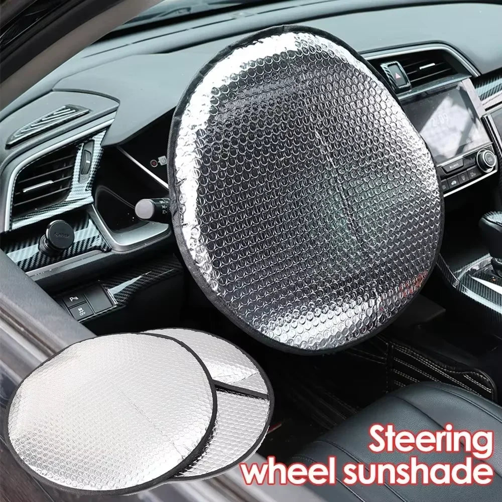 Karvixa Steering Wheel Sun Shade – Foldable UV & Heat Protection