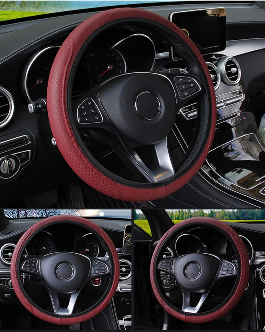 Karvixa Full-Wrap Steering Wheel Cover – 37–39cm