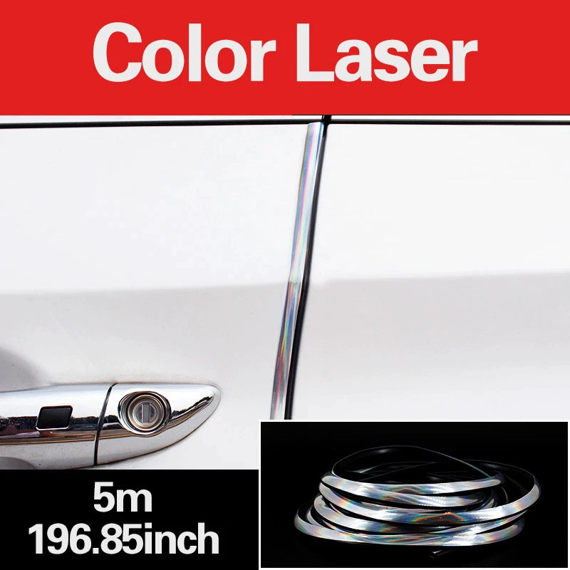Karvixa 5M Clear Chrome U-Shape Car Door Edge Guard