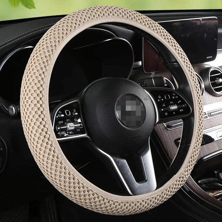 Karvixa 38cm Steering Wheel Cover – Anti-Slip & Durable Fabric