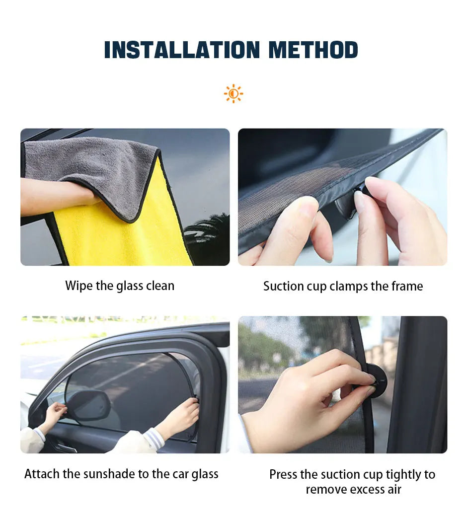Karvixa Car Side Window Sun Shades – UV Protection, 2 Pack