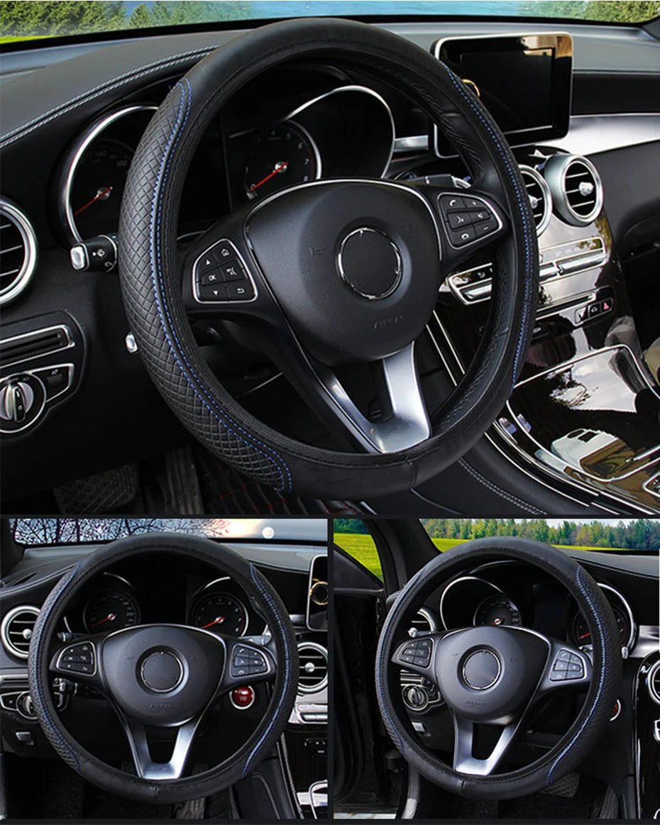 Karvixa Full-Wrap Steering Wheel Cover – 37–39cm