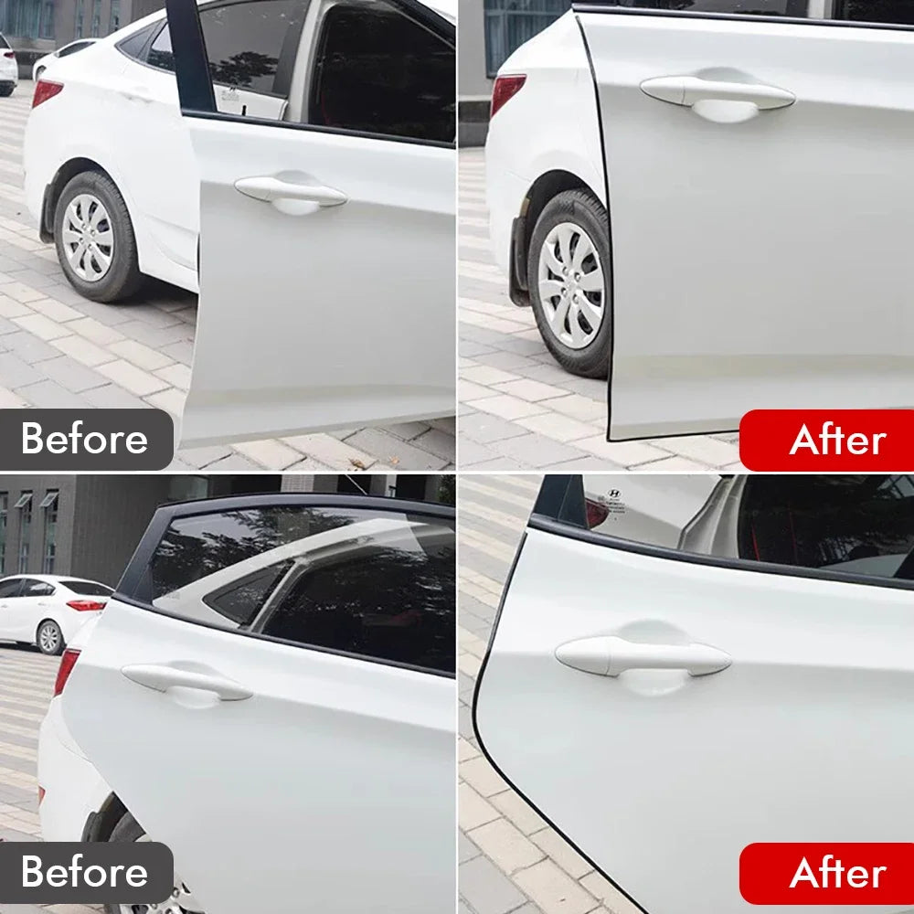 Karvixa 5M Clear Chrome U-Shape Car Door Edge Guard